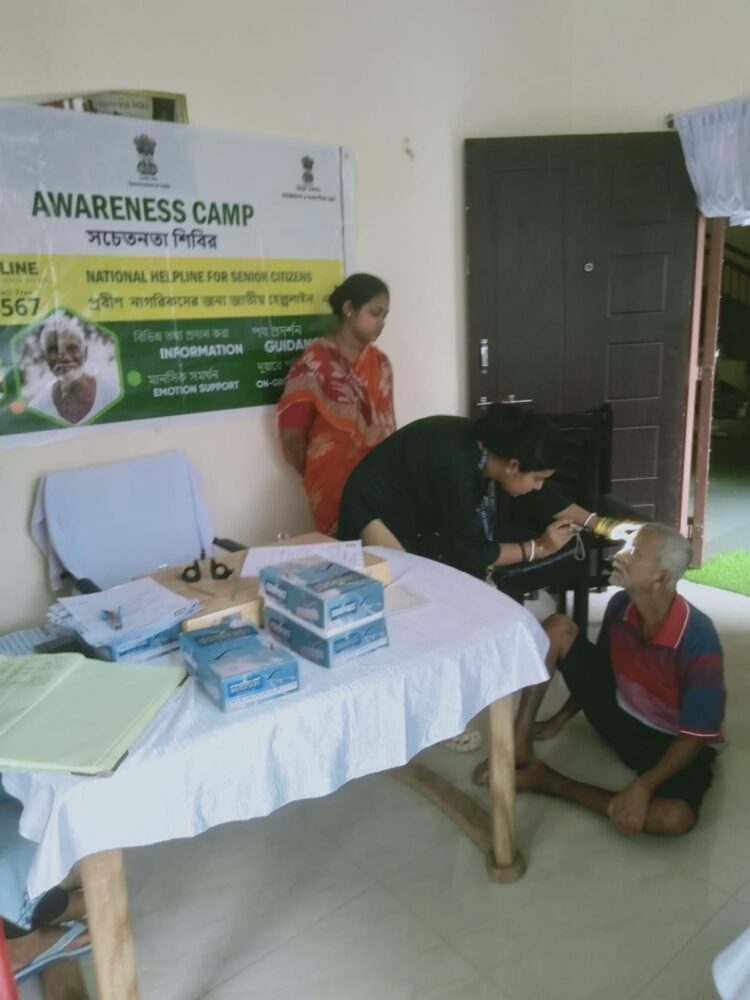 Free Eye Screening Camp Organized for Senior Citizens at Mahatma Gandhi Memorial Old Age Home