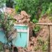 Family safe as tower wall crashes onto house during rain