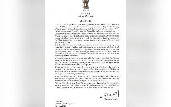 PM Modi spotlights Tripura Queen Pineapple