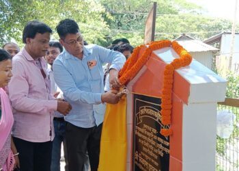 Tripura Minister lays foundation for Teliamura road