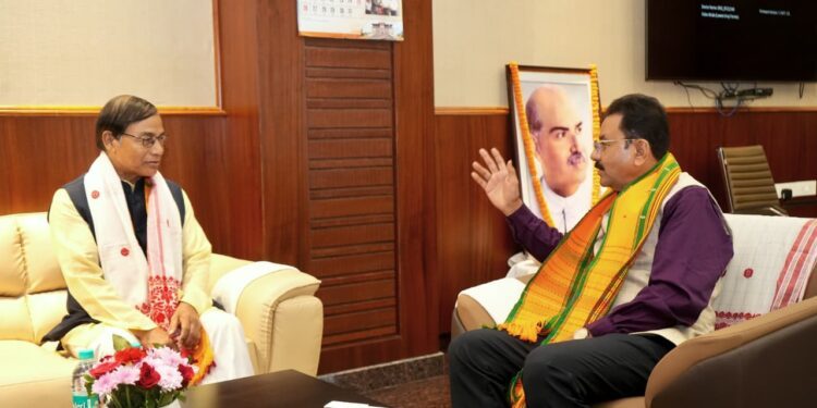 Tripura Assembly Speaker Rampada Jamatia meets Assam counterpart Ranjit Dass