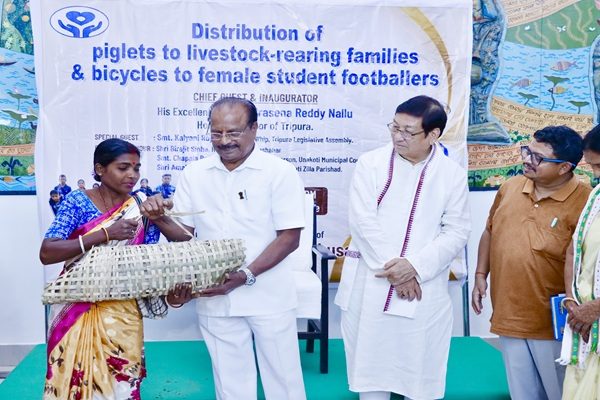 Unakoti: Governor inaugurates welfare distribution drive