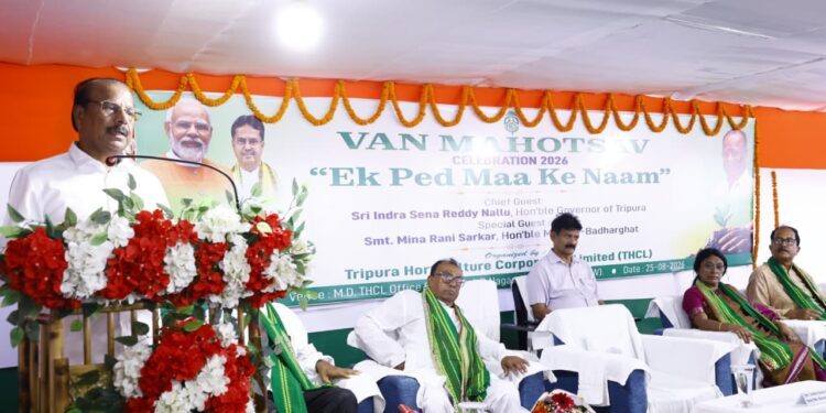 Governor Indra Sena Reddy Nallu Joins ‘Ek Ped Maa Ke Naam’ Van Mahotsav in Agartala