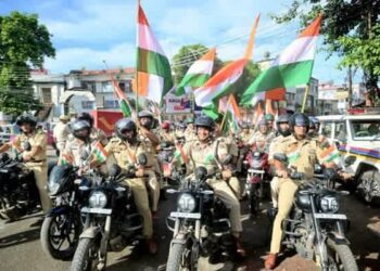 Tricolours Flutter Across Agartala During Police Bike Rally
