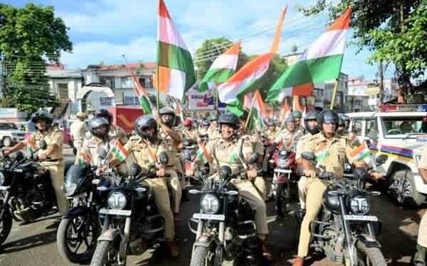 Tricolours Flutter Across Agartala During Police Bike Rally