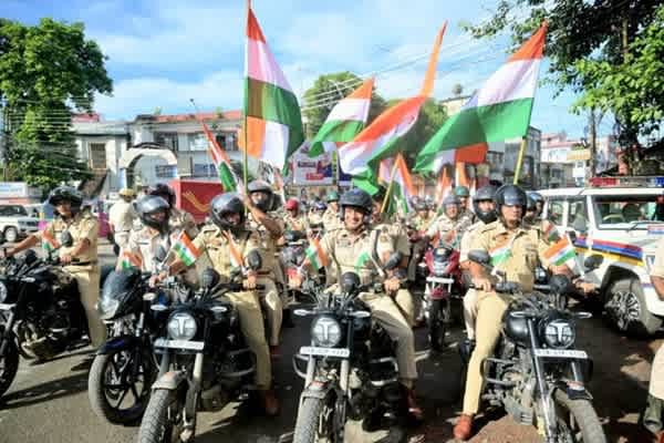 Tricolours Flutter Across Agartala During Police Bike Rally