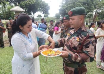 Assam Rifles Personnel Receive Rakhis From Schoolchildren