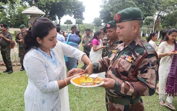 Assam Rifles Personnel Receive Rakhis From Schoolchildren
