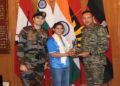Asmita Dey Felicitated by Assam Rifles in Agartala
