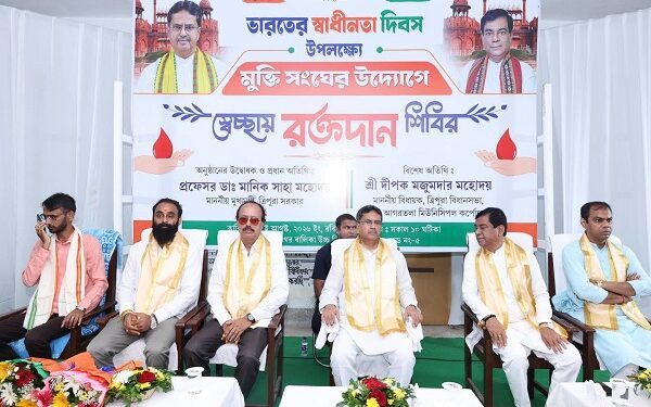 Blood donation reflects humanity, social responsibility: CM Saha