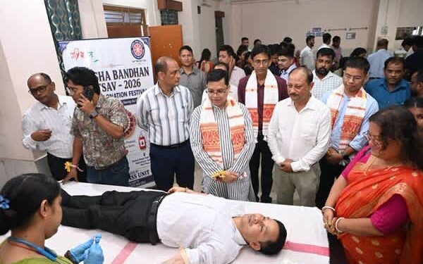 Former MP Rebati Tripura Donates Blood in Agartala