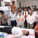 Former MP Rebati Tripura Donates Blood in Agartala