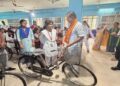 MP Rajib Bhattacharjee Gives Bicycles to Girl Students