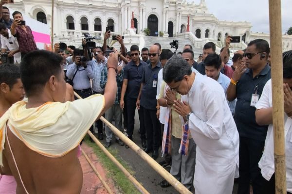 CM Manik Saha offers prayers at Ker Puja