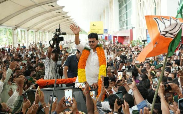 Biplab Deb Receives Grand Welcome After National BJP Post