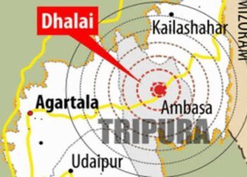 3.8-magnitude quake hits Tripura’s Dhalai, no casualties reported