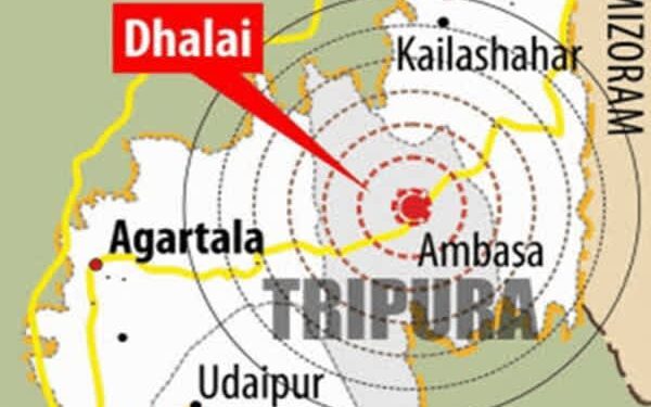3.8-magnitude quake hits Tripura’s Dhalai, no casualties reported