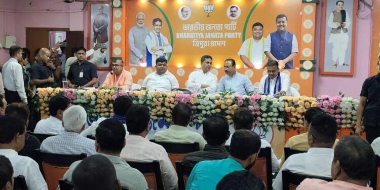 Tripura BJP starts ground work for 21 civic polls, alliance formula undecided