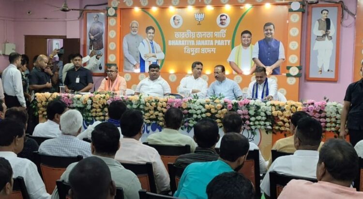 Tripura BJP starts ground work for 21 civic polls, alliance formula undecided