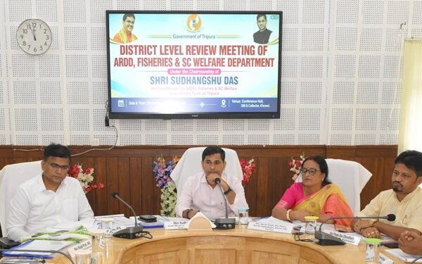 Tripura minister reviews welfare schemes, development projects in Khowai