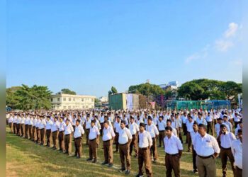  RSS organises route marches across Tripura’s eight districts to mark centenary