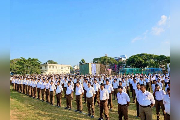 RSS organises route marches across Tripura’s eight districts to mark centenary