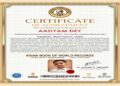 Three-year-old Agartala boy recognised by Asian Book of World Records